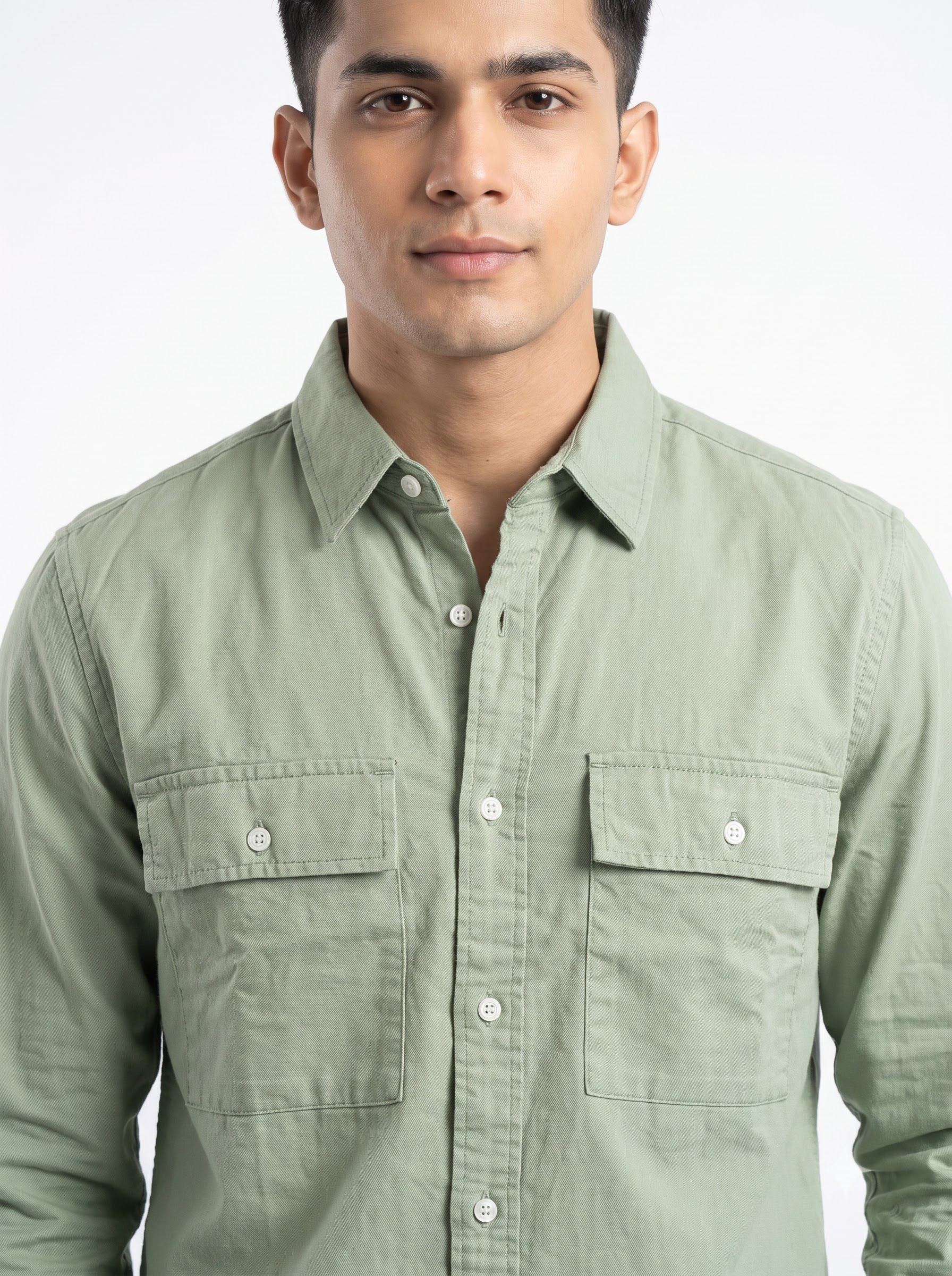 Zyloft solid Intense Double Flap Pocket Shirt
