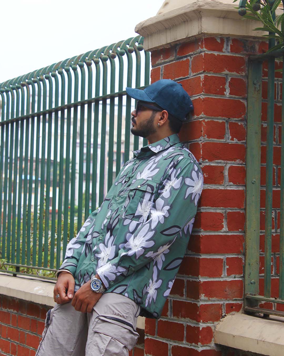 Men's floral shacket