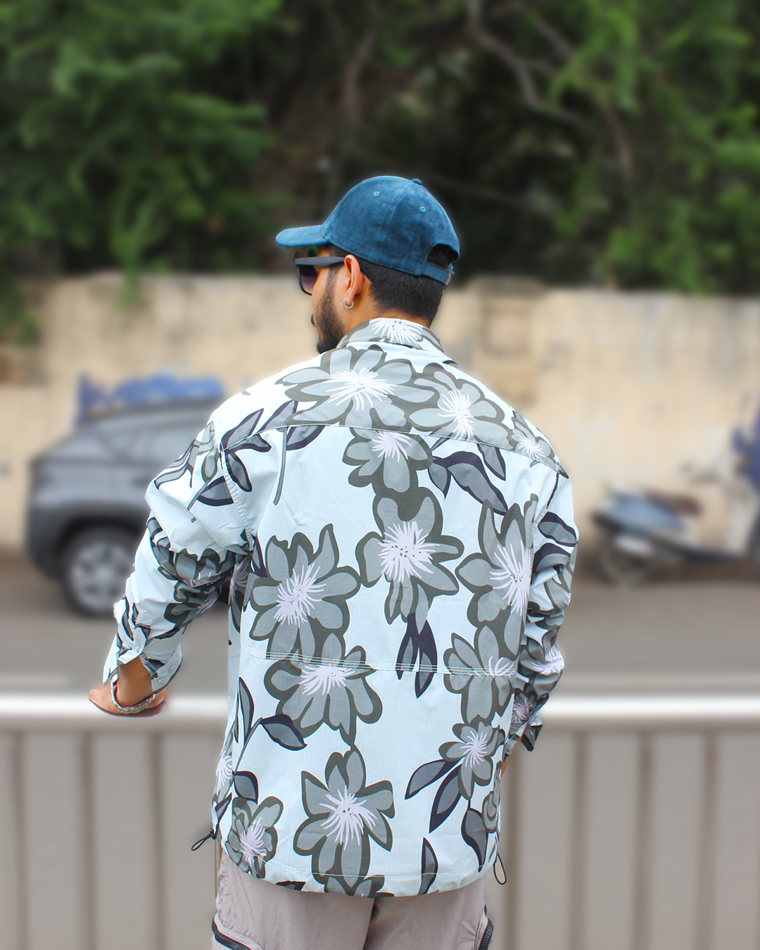 Men's floral shacket