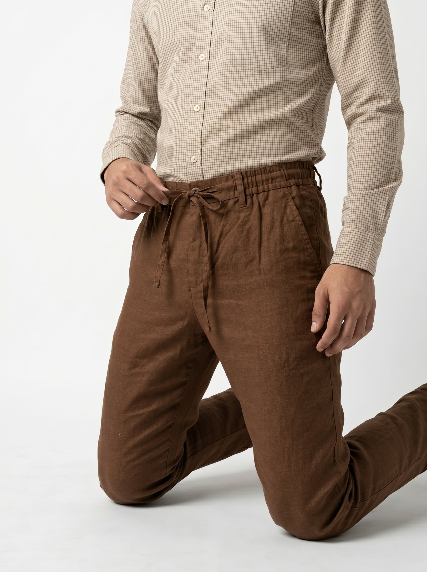 Zyloft Premium Men's Linen Cotton Blend Pants | Breathable Summer Trousers