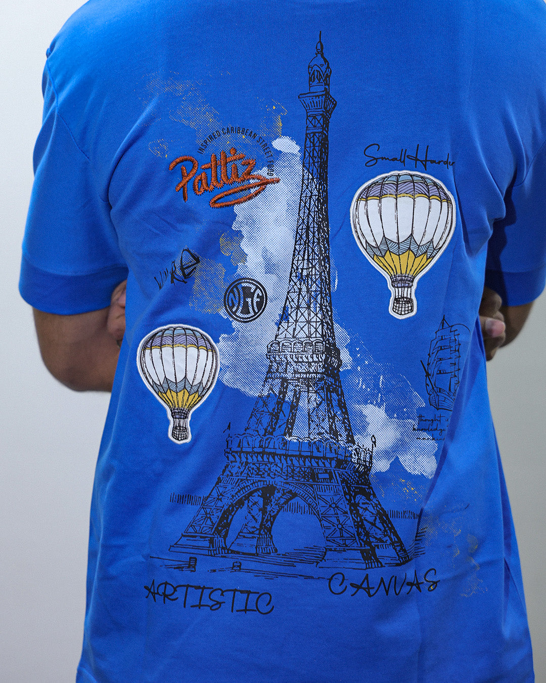 Paris Canvas Graphic T-Shirt | Premium Cotton Artistic Back Print Tee for Men