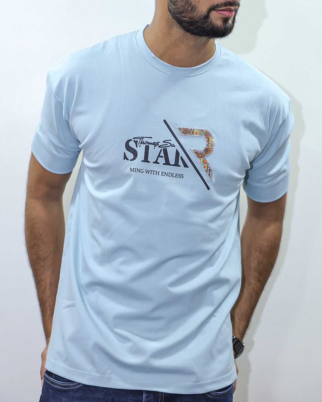 Men’s Premium Cotton Lycra Printed T-Shirt