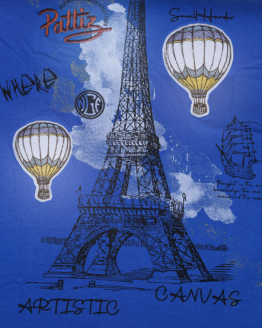 Paris Canvas Graphic T-Shirt | Premium Cotton Artistic Back Print Tee for Men