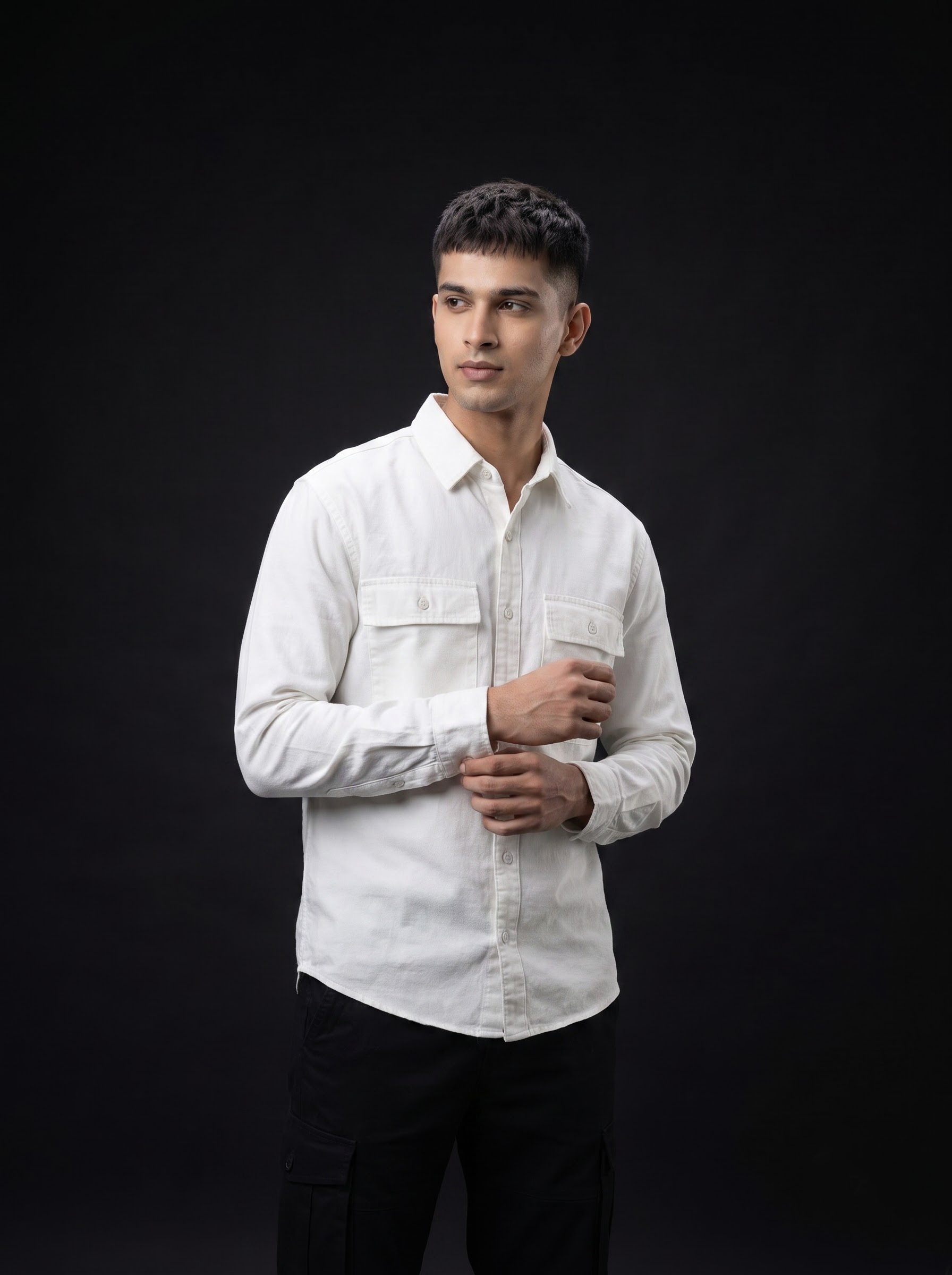 Zyloft solid Intense Double Flap Pocket Shirt