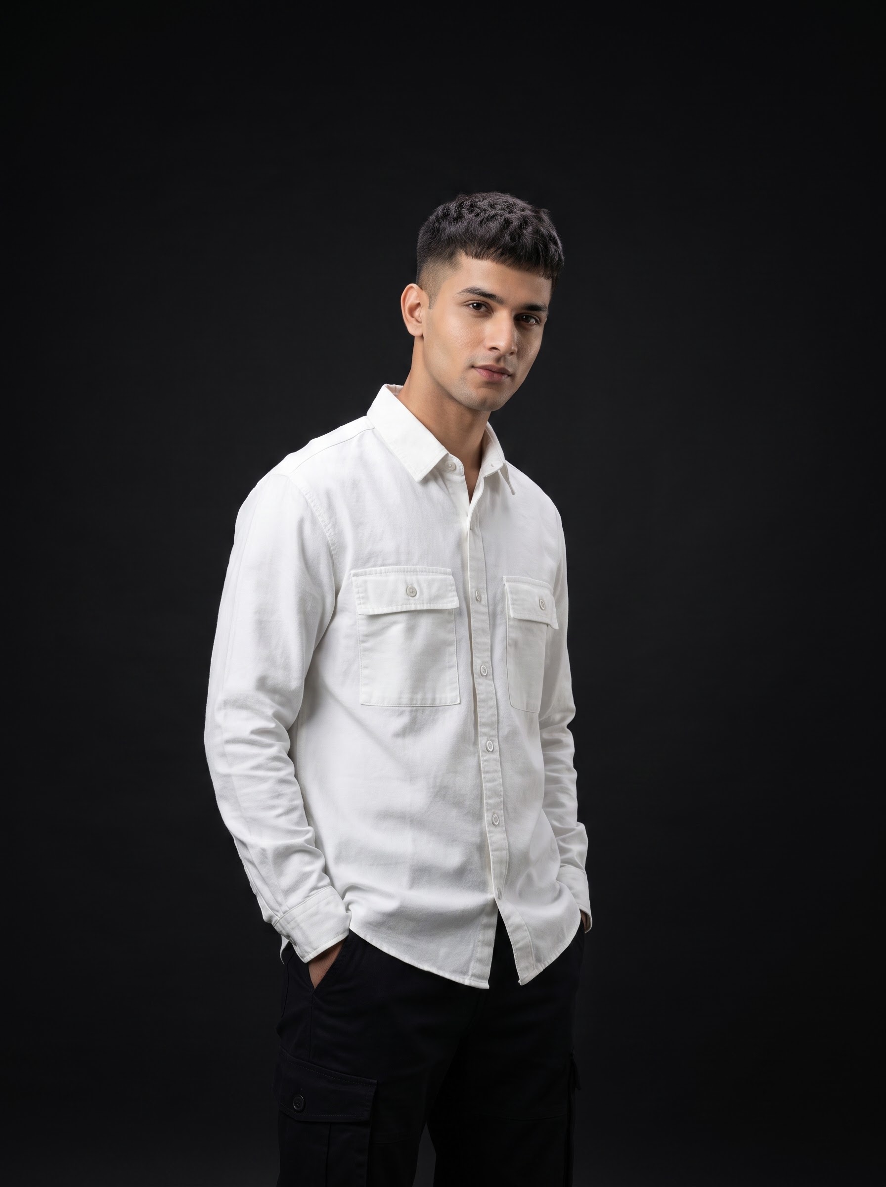 Zyloft solid Intense Double Flap Pocket Shirt
