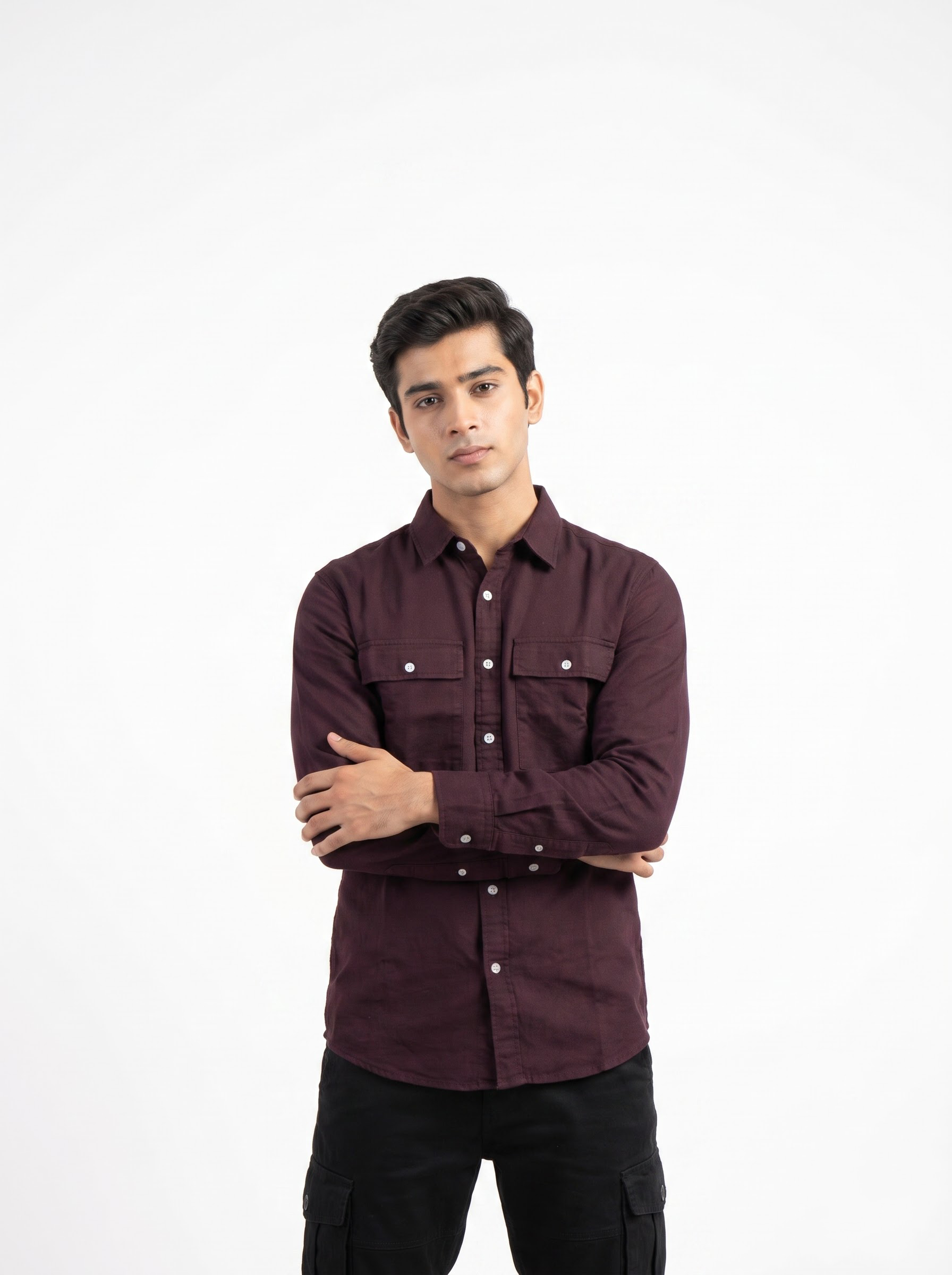 Zyloft solid Intense Double Flap Pocket Shirt